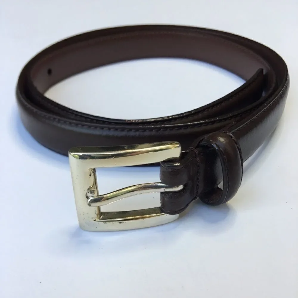 Preston& York brown gold skinny belt
